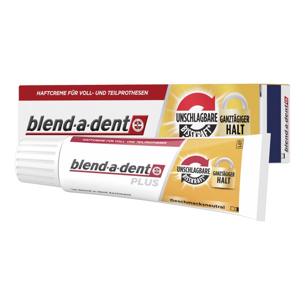 blend-a-dent Plus Haftcreme, Geschmacksneutral, für sicheren Halt beim Essen 40 g