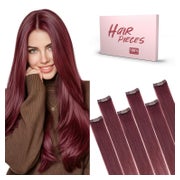 Clip In Extensions Echthaar Remy 6 Clips 6 40 cm 40g Weinrot 1 St