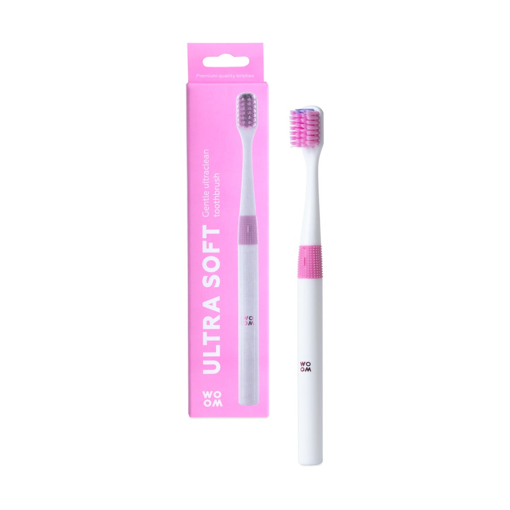 Toothbrush WOOM ULTRA SOFT, pink 1 St