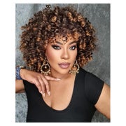Perücke Afro Dunkelbraun Synthetische Kinky Curly Braune Hig 1 St