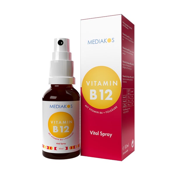 Mediakos® Vitamin B12 + B6 + Folsäure Vital Spray 50 ml