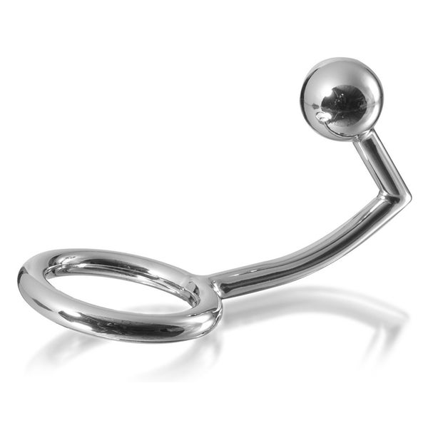 Metal Hard - Penisring mit Anal-Eindringlingshaken 1 St