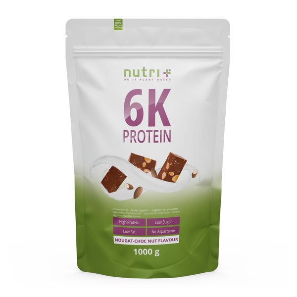 nutri+ 6K Veganes Protein Pulver - Nougat Choc Nut 1000 g