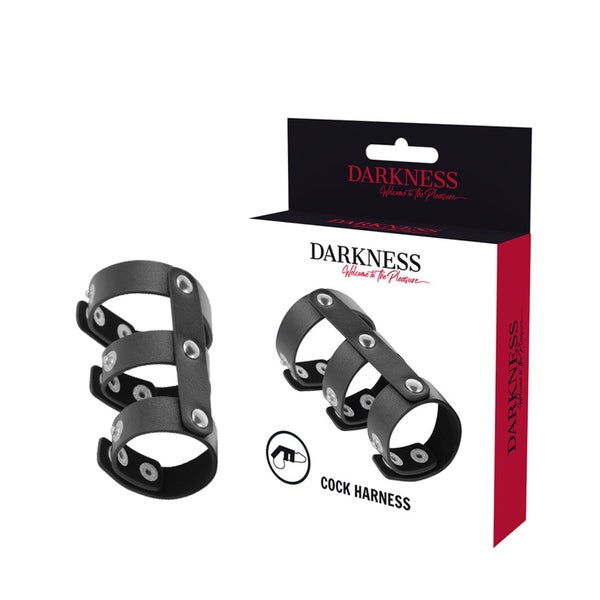Darkness - Penis- und Hodenring für Druckkontrolle 1 St