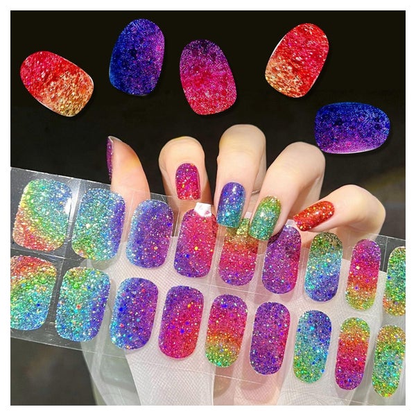 Nagelfolien Gel halbgehärtete UV Strips 22 Stück Maniküre Kh 1 St