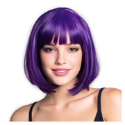 Perücke Damen Bob Pony Kurz Synthetisch Hitzebeständig Dunke 1 St