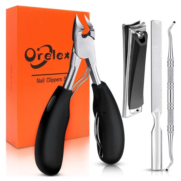 Profi Fußnagelzange Set 4 Stück für Dicke Starke Nägel, Edel 1 St