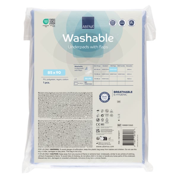 Abena Underpads Washable With Flaps 90x85cm 1 St