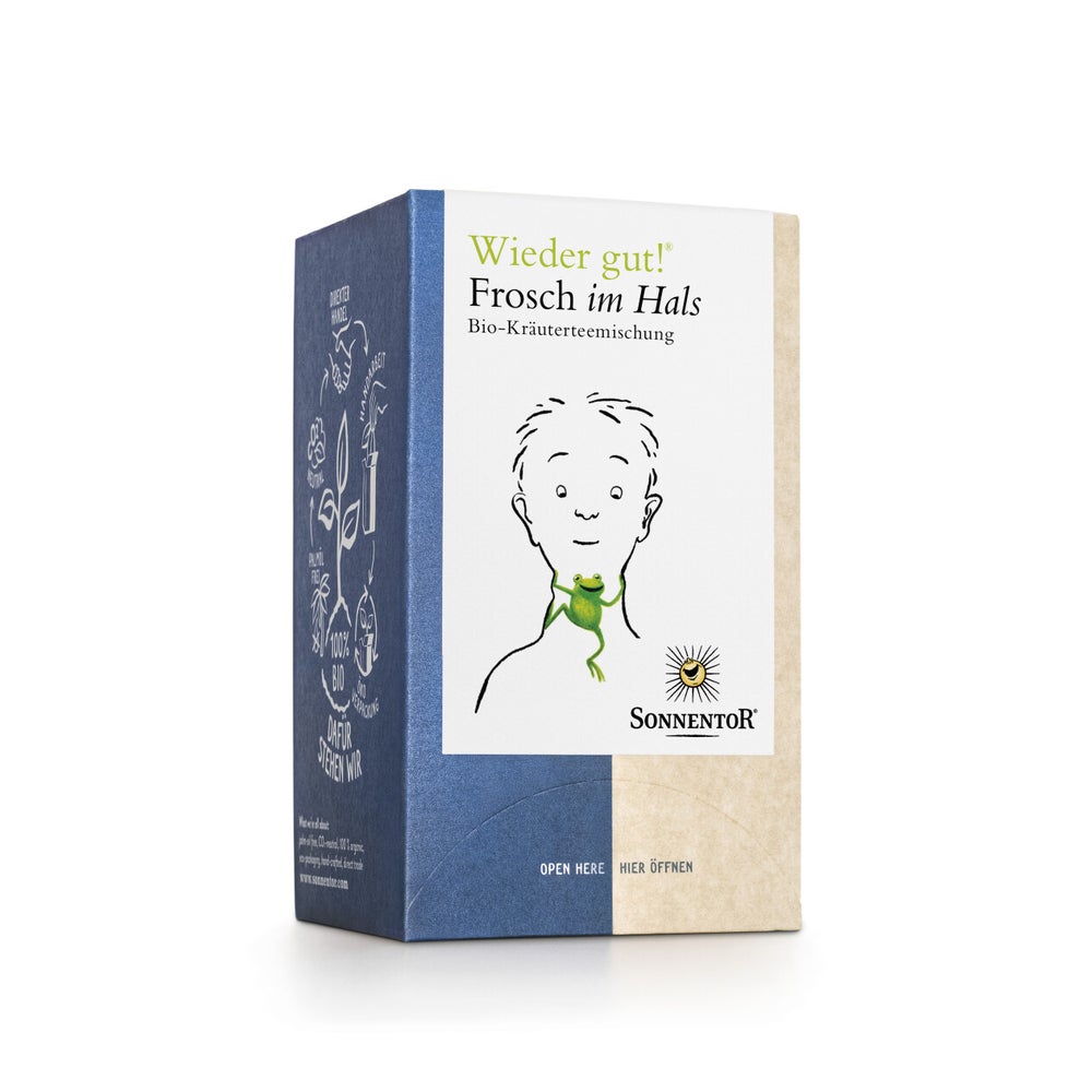 Frosch im Hals Tee Bio – Wohltuender Kräutertee für Hals und Stimme 27 g, DK-Beutel 18 St