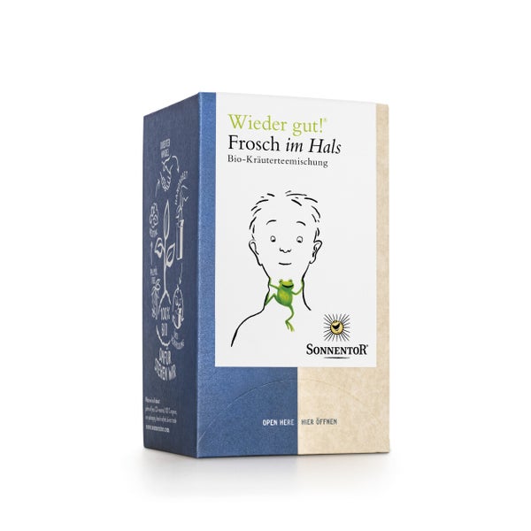 Frosch im Hals Tee Bio – Wohltuender Kräutertee für Hals und Stimme 27 g, DK-Beutel 18 St