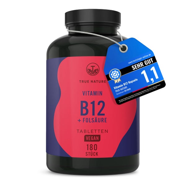Vitamin B12 hochdosiert 1000µg Testsieger – 6 Monate Vorrat 180 St