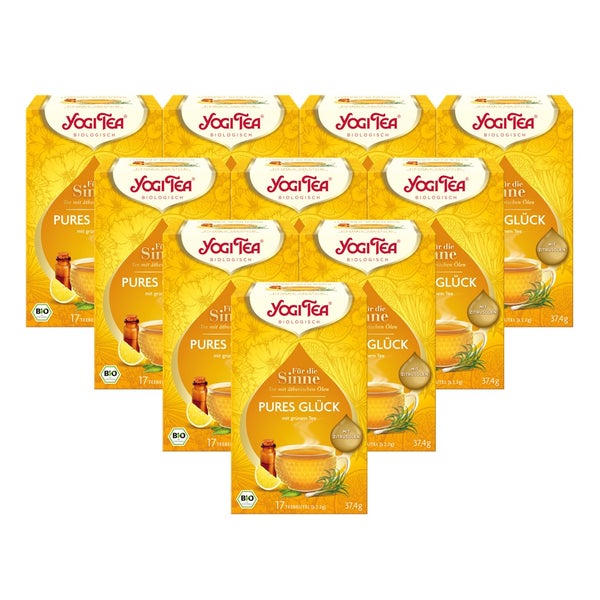 Yogi Tea - Pures Glück Für die Sinne Bio Kräutertee | 10x37,4g 10x17 St