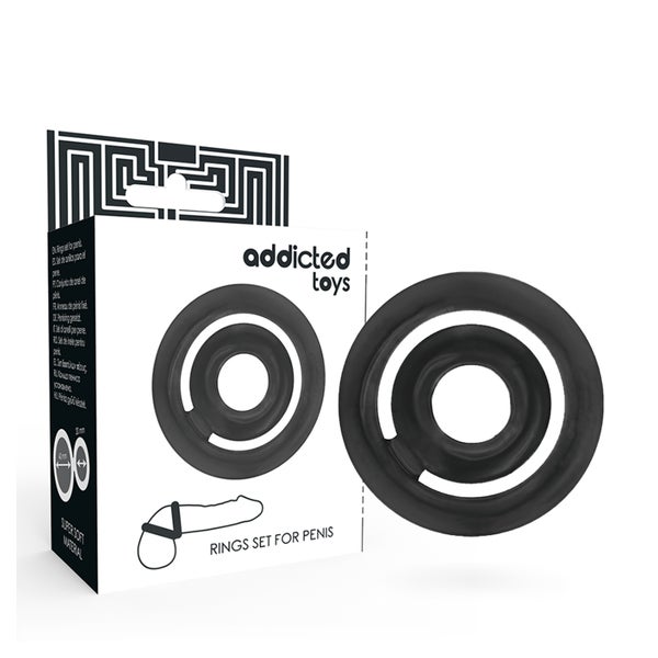 Addicted Toys - Ergonomisches Penisring-Set aus  Gummi 1 St
