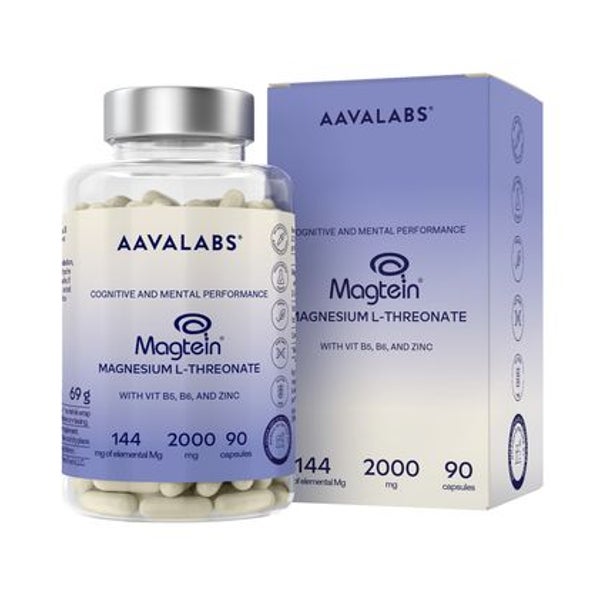 Aavalabs Magnesium L-Threonat Magtein® 2000mg, 90 Kapseln 90 St