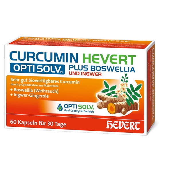 Curcumin Hevert OptiSolv plus Boswellia und Ingwer 60 St