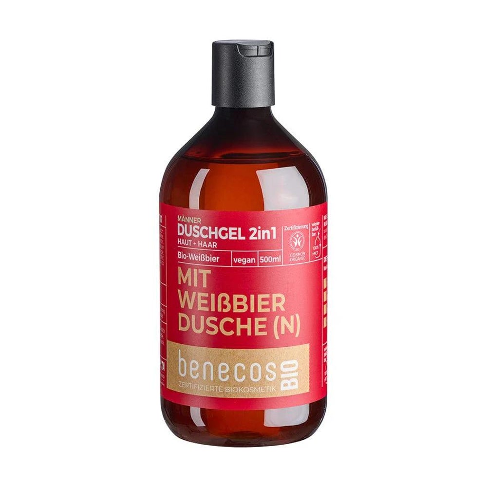 benecos MIT WEIßBIER DUSCHE(N) Duschgel 2in1 Bio Weißbier