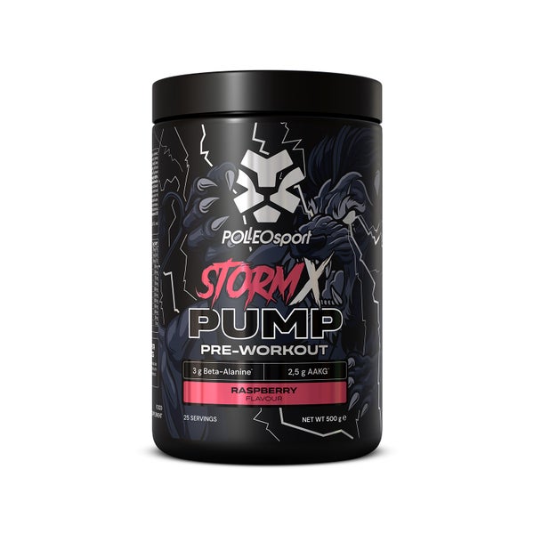 Polleo StormX PUMP Pre-Workout, 500 g, Raspberry 500 g