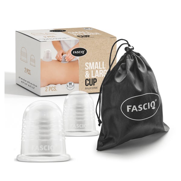 FASCIQ® Silikon Schröpfkopf L + S, Massage cuppingset 2 St