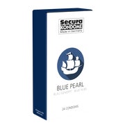 Secura «Blue Pearl» blaue, genoppte Kondome (24 Kondome) 24 St