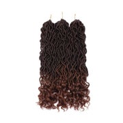 Faux Locs Göttin Häkeln Haar 50cm 3 3 Bündel Schwarz bis hel 1 St