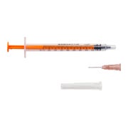 100 x Zarys dicoTUBER Einwegspritze 1 ml Spritze mit Kanüle Nadel Einmalspritze 100 St