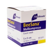 Meditrade BeeSana Mullkompresse steril, 12-fach, 5 x 5 cm, 25 x 2 Stk 25 P