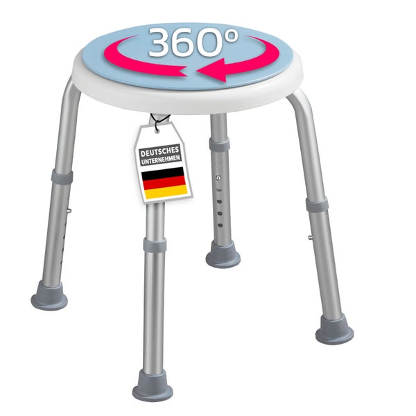 KARAT Duschhocker Peter 360° drehbar verstellbar 150 kg 1 St
