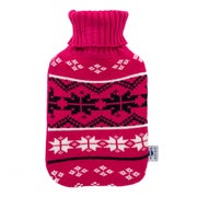axion® Wärmflasche mit Bezug pink | einseitig Strickmuster 1 St
