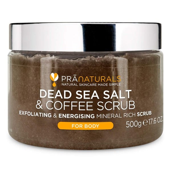 PraNaturals Körperpeeling mit Salz aus dem Toten Meer & Kaffee 500 g