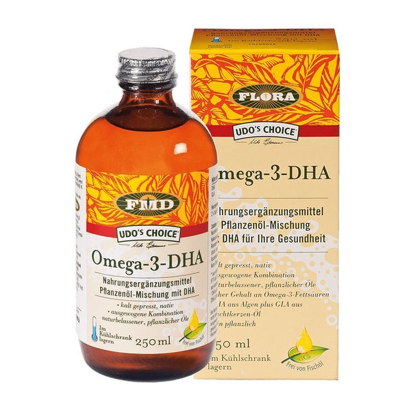 FMD Omega-3-DHA Öl - 100% pflanzlich, mit Algenextrakt 250 ml