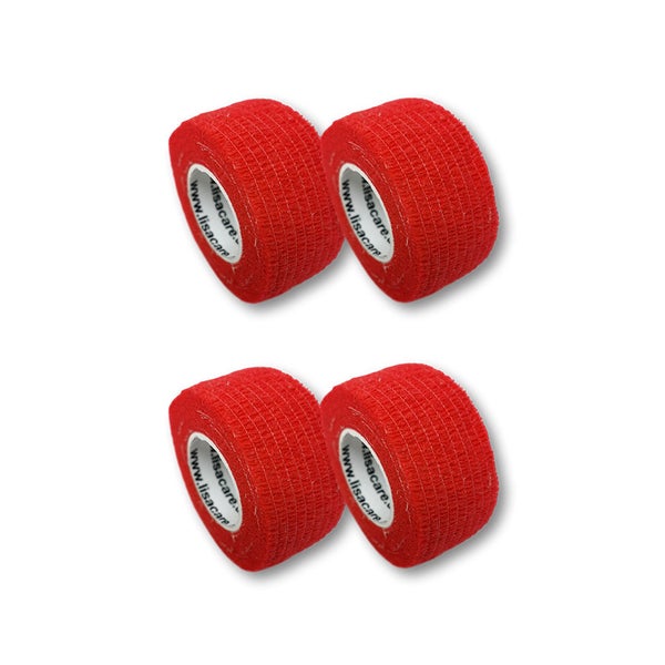 LisaCare Fingerpflaster 2,5cm x 4,5m - 4er Set Rot 4 St
