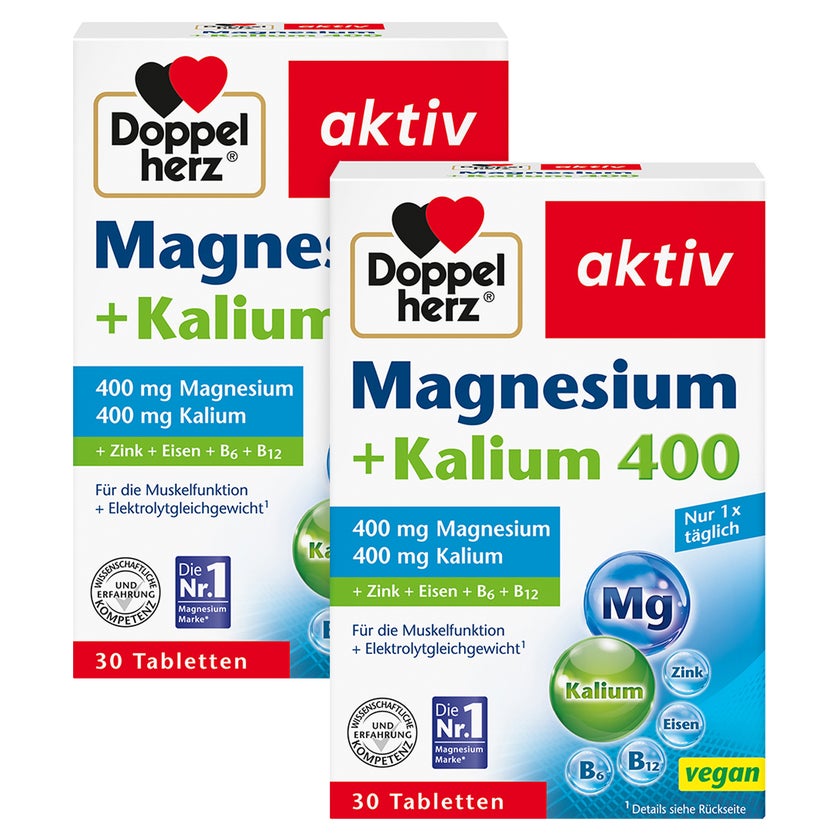 Doppelherz Magnesium 400 + Kalium 2X30 St, 2X30 St online kaufen  