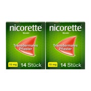 Produktabbildung: nicorette® TX Pflaster 15 mg Doppelpack 2X14 St