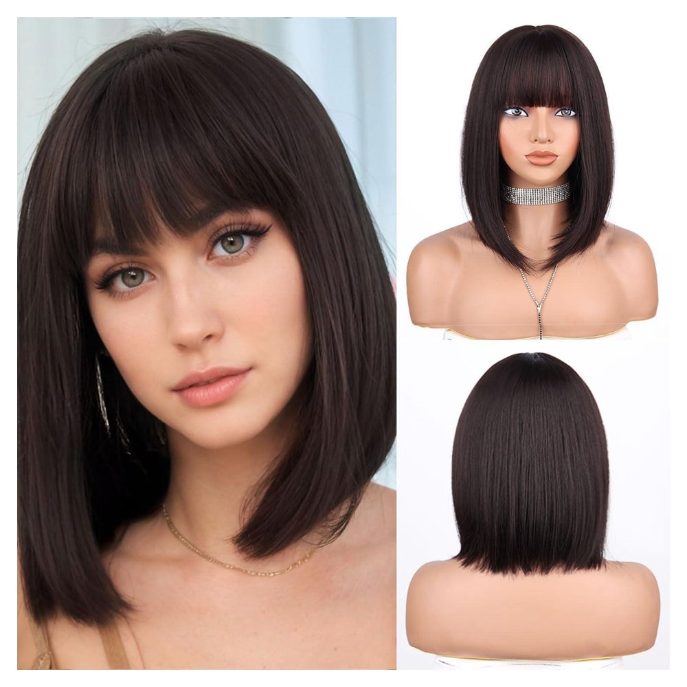 Perücke Bob Pony Damen Schulter Haare synthetische Gebrauch 1 St