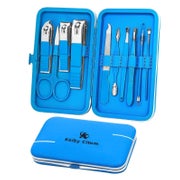 Maniküre Set 10teilig Pediküre Nagelknipser Etui Reise Blue 1 St
