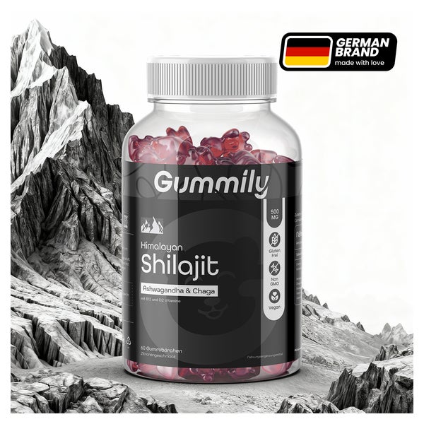 Gummily® Himalayan Shilajit Gummies mit Ashwagandha & Chaga Extrakt 60 St