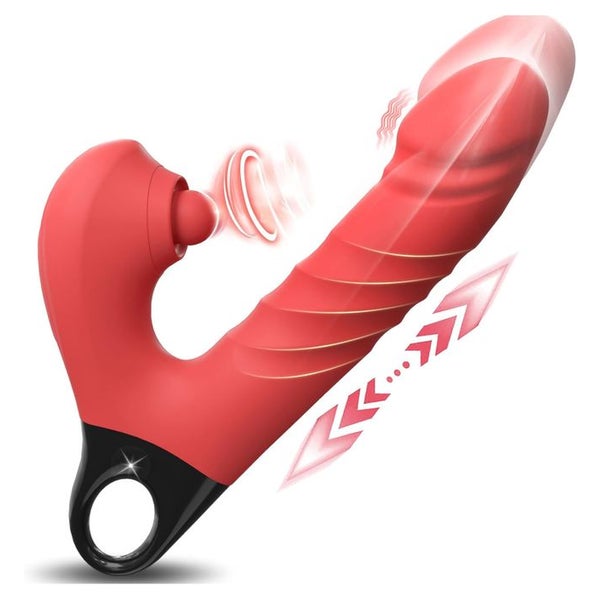 YAWNSHE Dildo Vibrator Stoßfunktion, 3 in 1 G Punkt Vibration 1 St