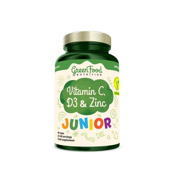 GreenFood Nutrition Junior Vitamin C, D3 & Zink 90 St