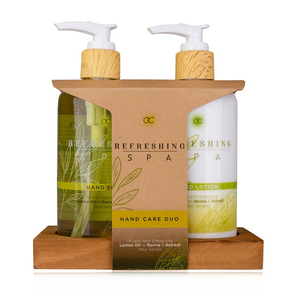 Accentra Handpflegeset REFRESHING SPA – Lemon & Jasmine mit Seifenablage 520 ml