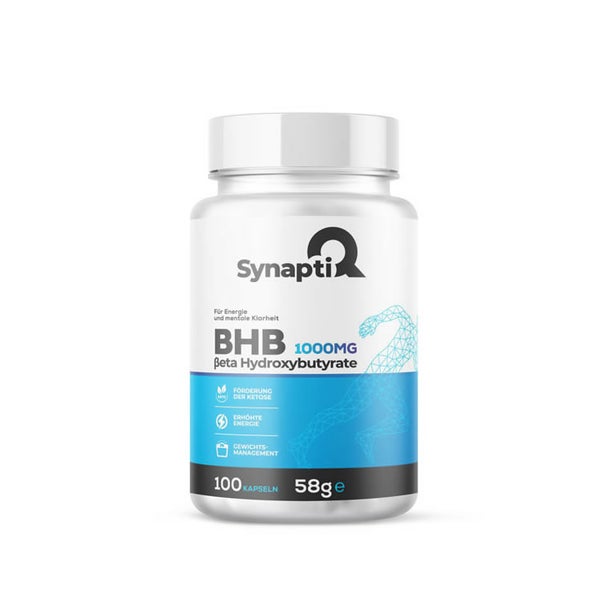 SynaptiQ® - BHB – Unterstützung für Energie und Ketose 1000 mg 100 Kapseln 100 St