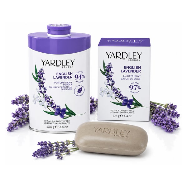 Yardley London English Lavender Pflege-Set – Körperpuder & Seife 225 g