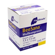 Meditrade BeeSana Mullkompresse steril, 12-fach, 7,5 x 7,5 cm, 25 x 2 Stk 25 P