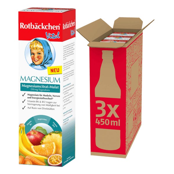 Rotbäckchen Vital Magnesium, 3x 450ml 1350 ml