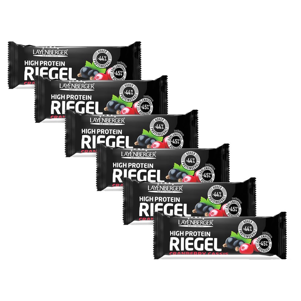 Layenberger® High Protein Riegel Cranberry Cassis Sechserpack 6X35 g