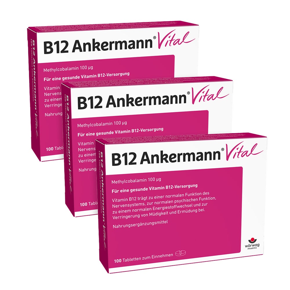 B12 Ankermann Vital Tabletten Dreierpack 3X100 St