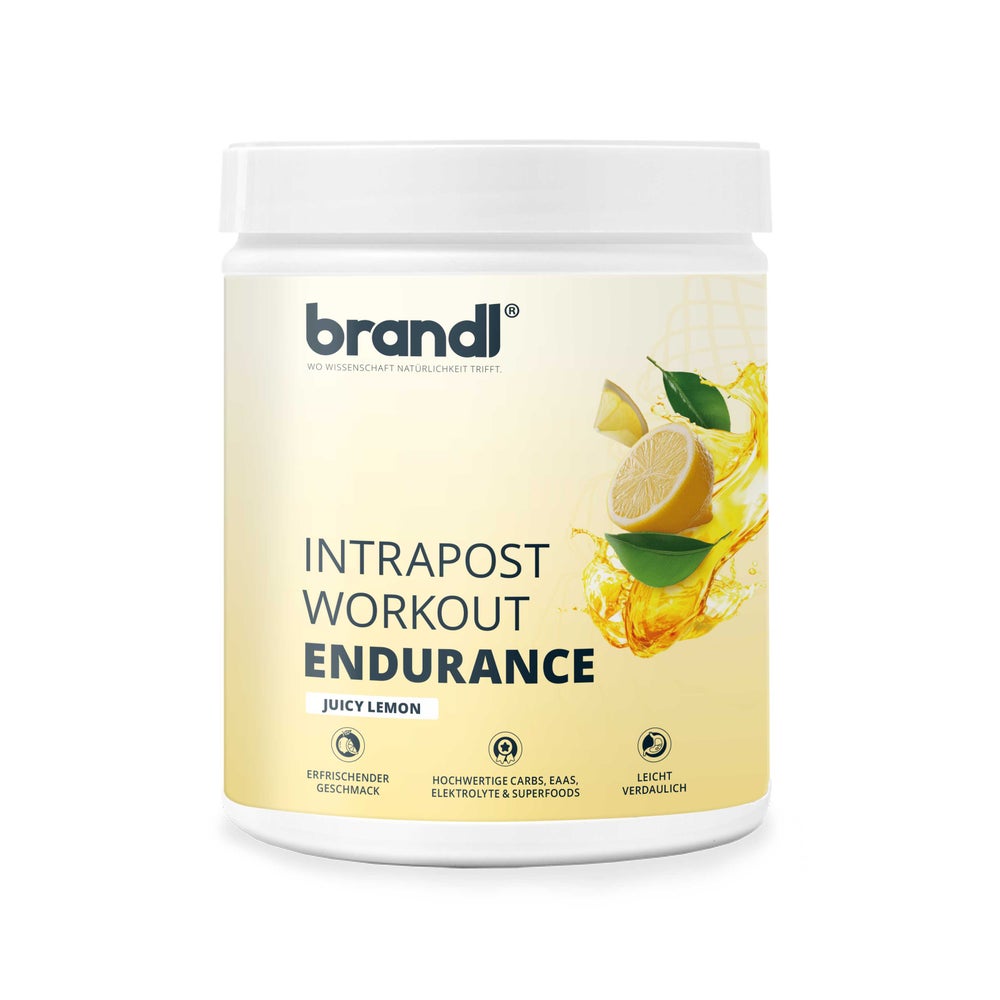 brandl® Ausdauer-Drink Elektrolyte (Mineralien) | Isotonisches Getränk | EAAs-Pulver & Superfoods Lemon 600 g