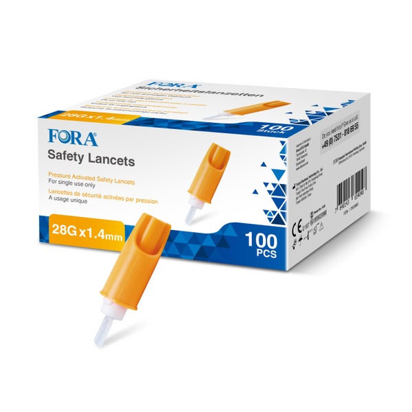 FORA Sicherheitslanzetten - 28G (100 Stück) 1 St