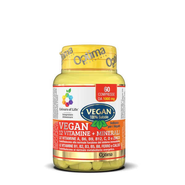 Colours Of Life Vegan 12 Vitamine + 3 Mineralstoffe 60 St