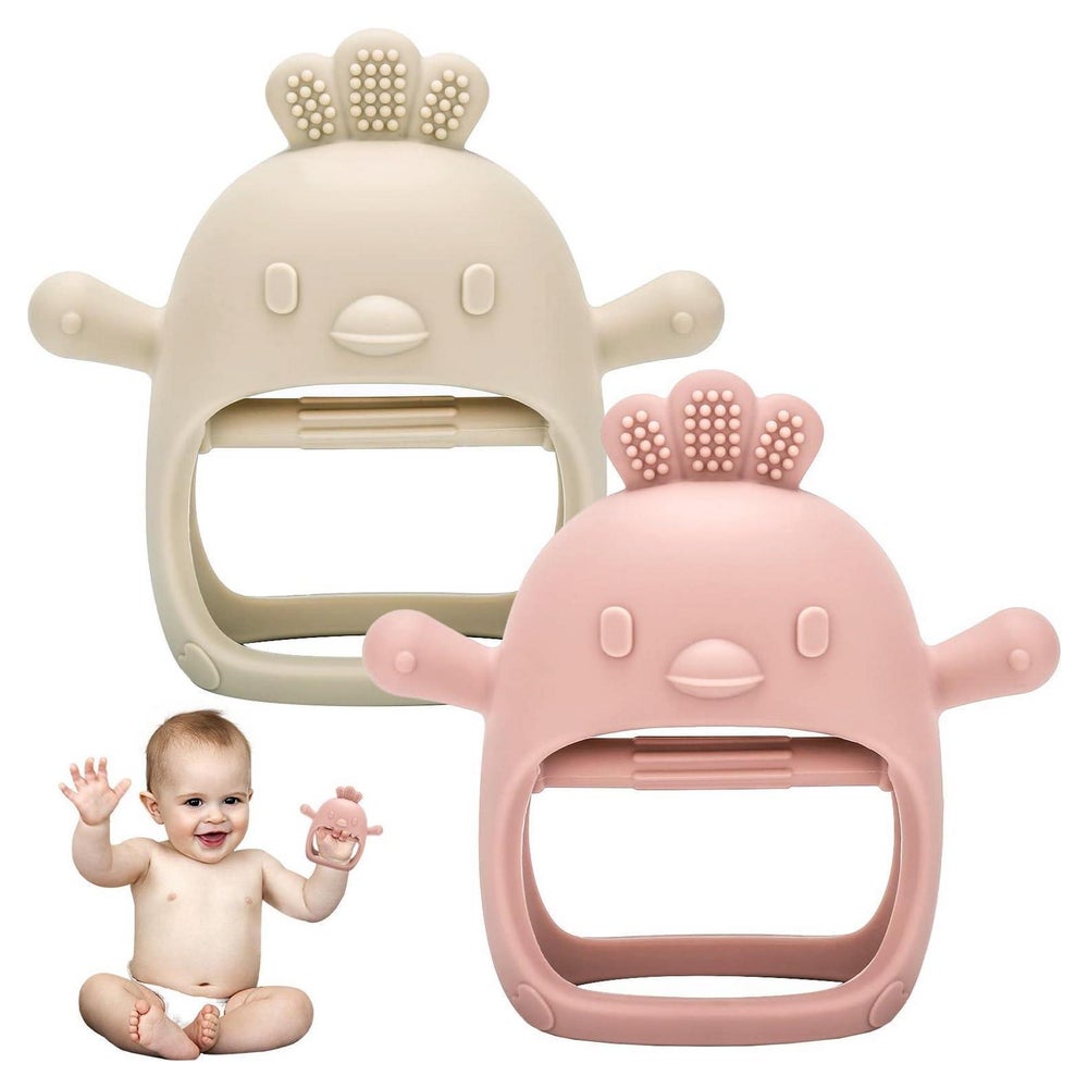 Beißring Baby 2 Stück Zahnungshilfe Sensorisches 1 St