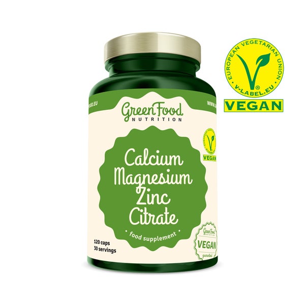 GreenFood Nutrition Calcium Magnesium Zink Citrate 120 St